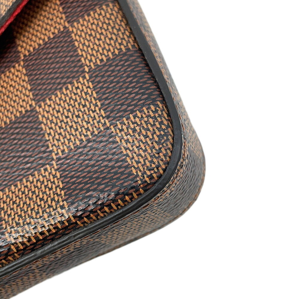 LOUIS VUITTON Red Damier Pochette Mini Bag - Picture 7 of 16
